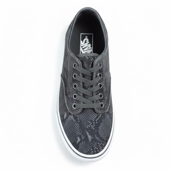 Vans Shoes - Vans Gray Snake Print Canvas Skate Sneakers Lace Up Low Top Shoes Size 9